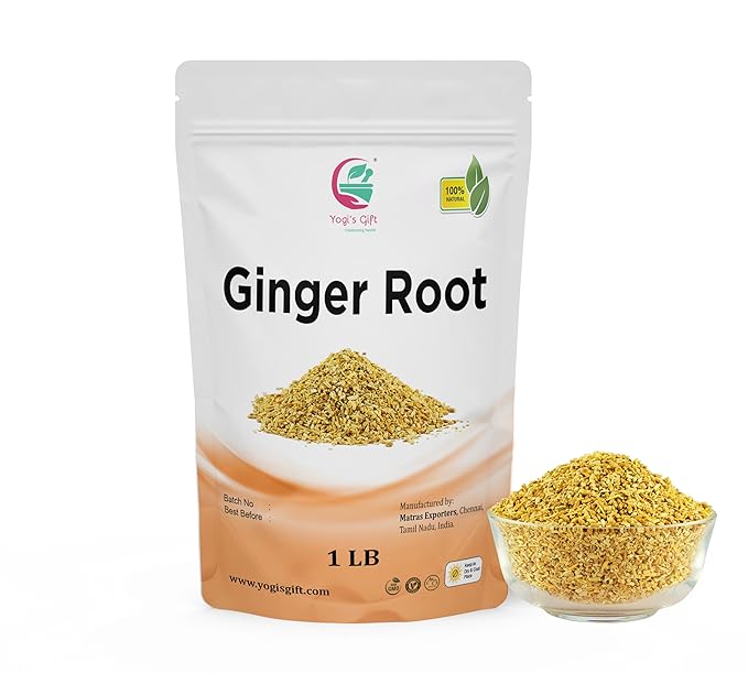 Dried Ginger Root 1 LB (16 Oz)| Cut and Sifted Dried Ginger Pieces | As Spicy as Fresh Ginger |