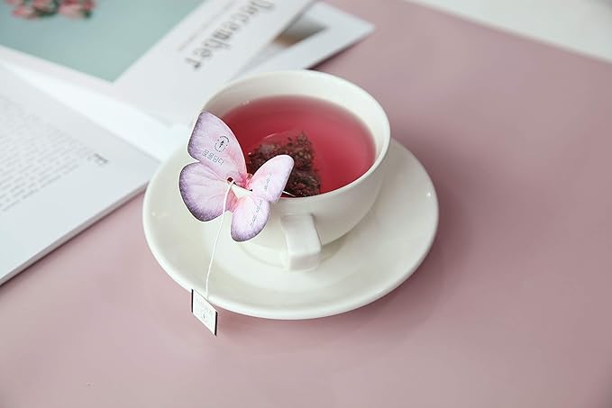 KKOKDAM Gourmet Butterfly Tea Bags Gift Set Sampler – Fancy Tea Variety Pack Set, Korean Drinks