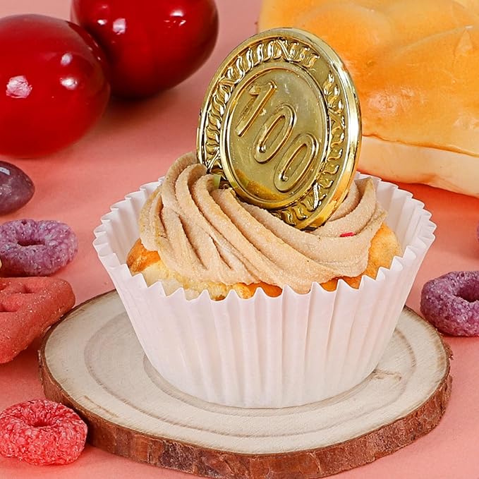 [300Pcs] Caperci White Mini Cupcake Liners for Baking - Odorless Greaseproof Paper Muffin Baking