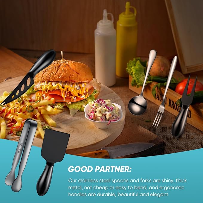 Patelai Charcuterie Board Accessories Cheese Spreader Knife Set Charcuterie Utensils Butter Knife