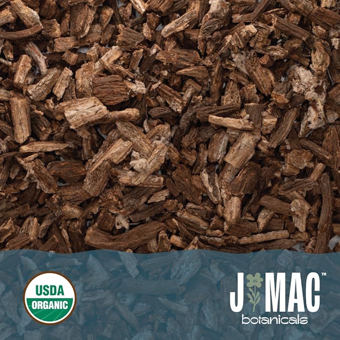 J Mac Botanicals, Organic Burdock Root Tea (16 oz), Certified USDA Organic Burdock Root herb, fresh