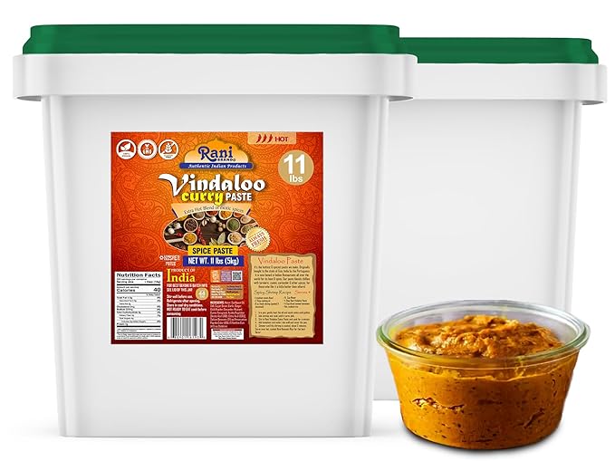 Rani Vindaloo Curry Cooking Spice Paste, Hot! 176oz (11lbs) 5kg Bulk ~ No Colors | All Natural |