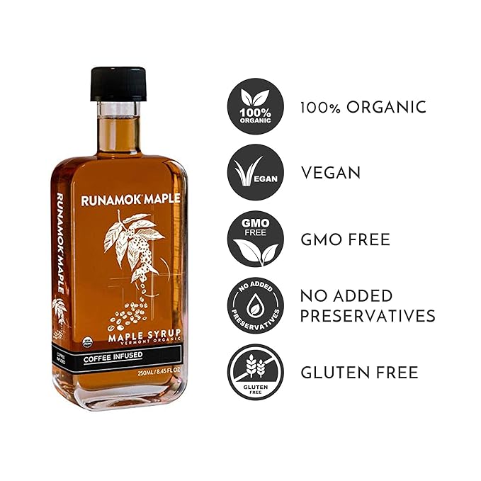 Runamok Coffee Infused Maple Syrup - Authentic & Real Vermont Maple Syrup | Make Your Ultimate
