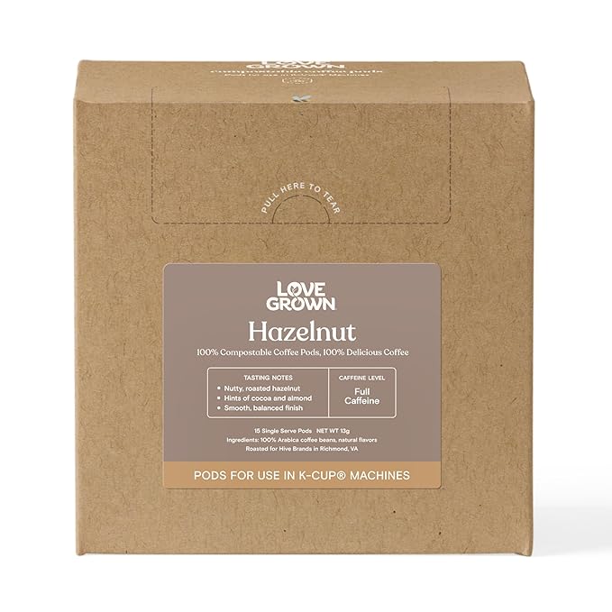Love Grown Compostable Coffee Pods - Compatible with Single-Serve Brewing Machines - 100% Arabica