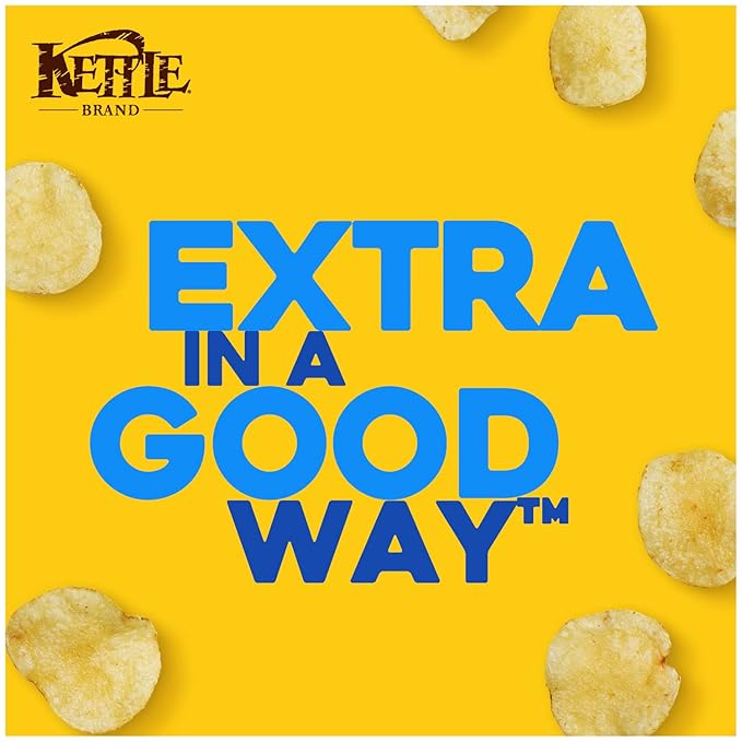 Kettle Brand Potato Chips, Salt & Vinegar Kettle Chips, Snack Bag, 2 Oz