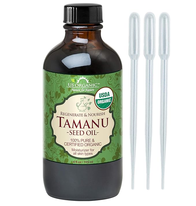 US Organic Tamanu Oil, USDA Certified Organic, 100% Pure Virgin Cold Pressed Unrefined, Dark Green