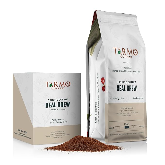 TARMO - REAL BREW | Low Acid 100% ARABICA Ground Coffee | Specialty Vietnamese Coffee | Single