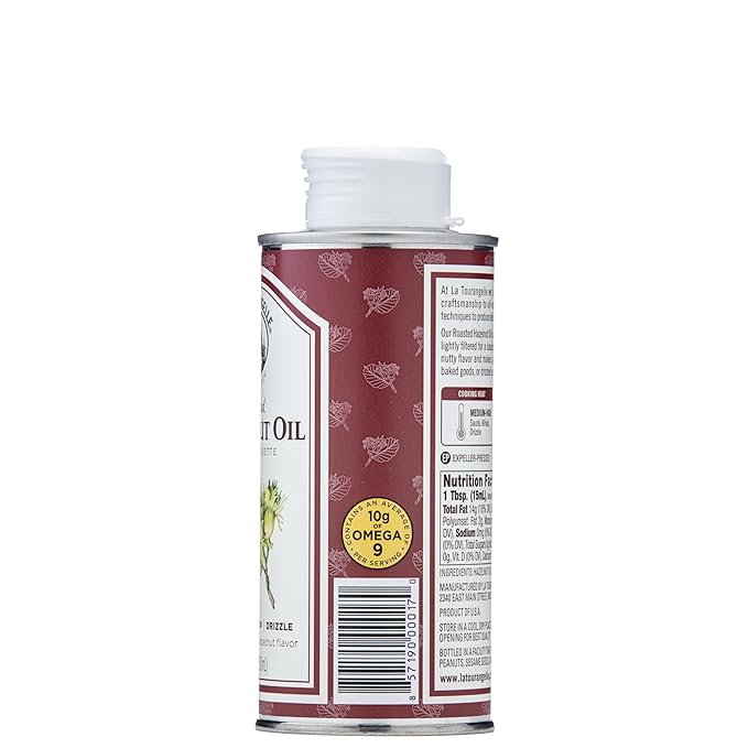 La Tourangelle, Roasted Hazelnut Oil, High-Oleic Oil Great for Baking, Stir-Frying, and