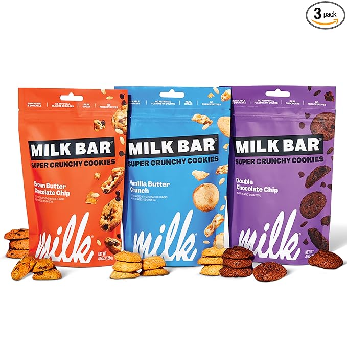 MILK BAR Crunchies | Crunchy Bite Sized Cookies With No Artificial Flavors or Preservatives | Pack