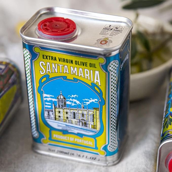 Extra Virgin Olive Oil - Santa Maria Portuguese Vintage Metal Tin - 200ml. This is a brand with