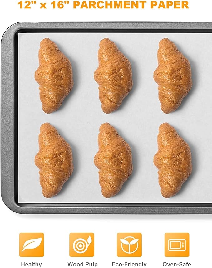 220 Pcs 12x16 In Parchment Paper Sheets, Baklicious Pre-cut Non-Stick Parchment Baking Paper for