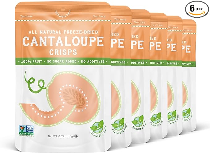 Nature’s Turn Freeze-Dried Cantaloupe Crisps – Healthy, Gluten-Free, Crispy & Delicious