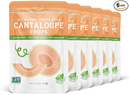 Nature’s Turn Freeze-Dried Cantaloupe Crisps – Healthy, Gluten-Free, Crispy & Delicious