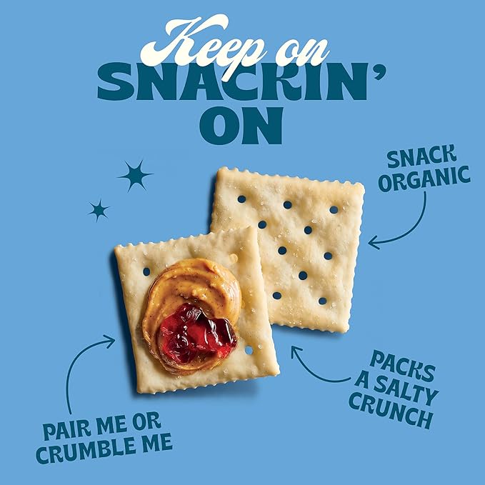 Back to Nature - Organic Saltine Crackers - Real Ingredients like Wheat Flour & Sea Salt - Non-GMO