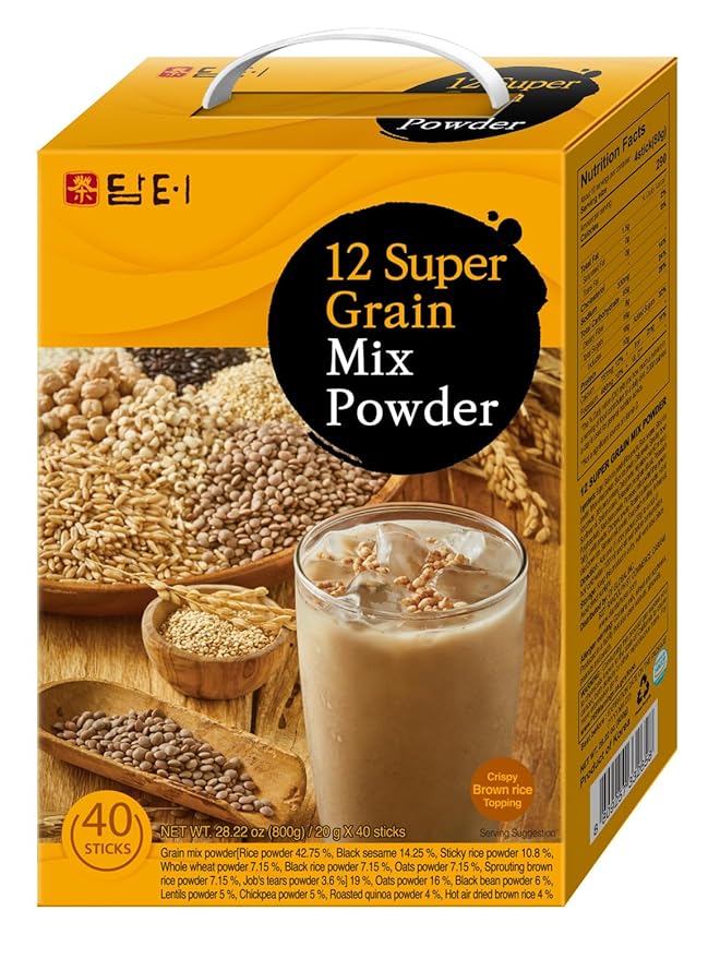 DAMTUH 15 Grains Mixed Powder and Super 12 Grains Mixed Powder Misugaru Meal Replacement Shake