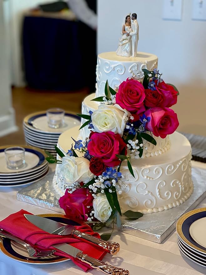 GIFTS INFINITY Personalized Wedding Cake Knife and Server Set Free Engraving - Valentine's