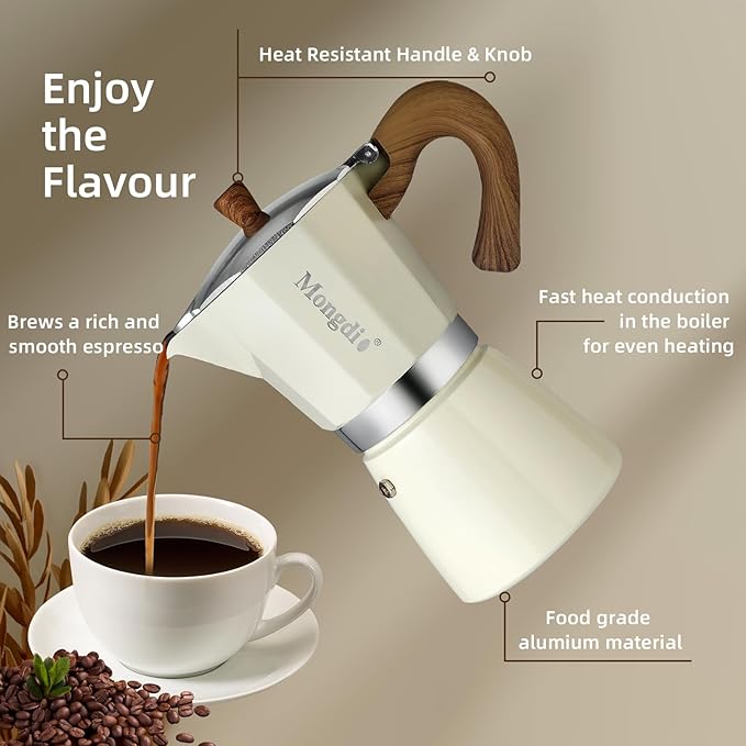 Stovetop Espresso Maker Moka Pot, Cuban Coffee Maker Stove top coffee maker Moka Italian Espresso
