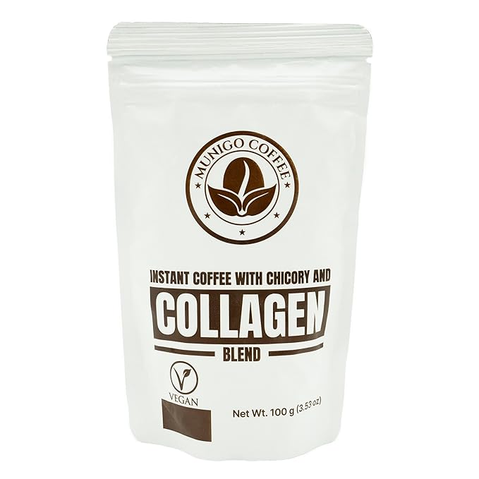 Munigo with Chicory and Collagen, 100g/3.52oz - Energizing Coffee Blend, Supports Skin Health