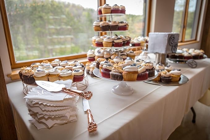 GIFTS INFINITY Personalized Wedding Cake Knife and Server Set Free Engraving - Valentine's