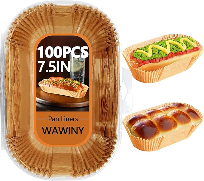 100 Pack 7.5 Inch Loaf Pan Liners, Non-Stick Cake Baking Sheets, Unbleached & Greaseproof Baking