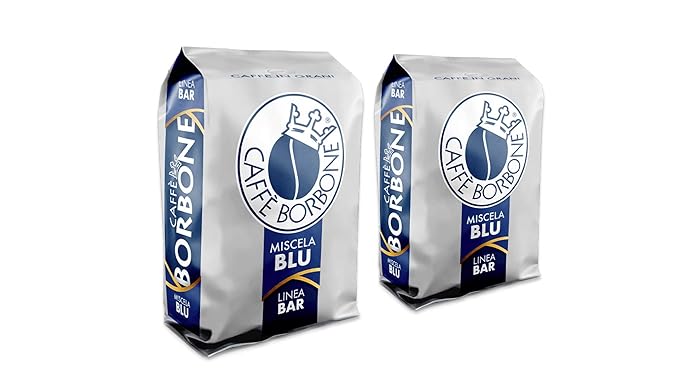 Caffe Borbone Whole Bean Coffee, Medium-Dark Roast, Blue Blend, Authentic Italian Coffee, 2.2 lb