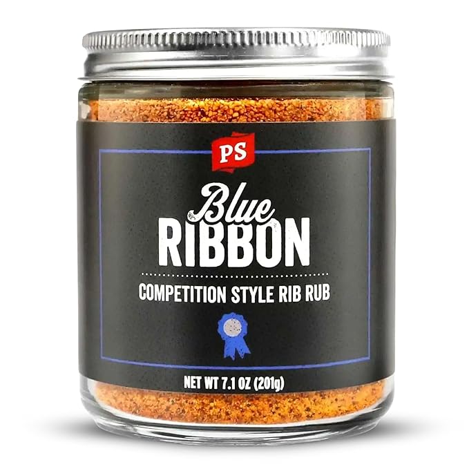 PS Seasoning Blue Ribbon Rib Rub - Sweet and Smoky Competition Style BBQ Seasoning for Smoking and