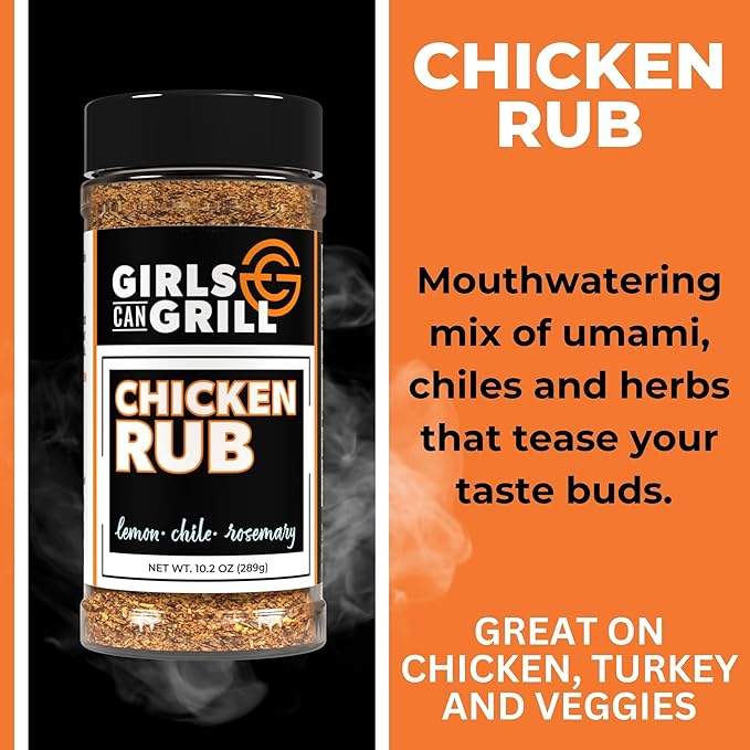 Girls Can Grill Chicken Rub | Award Winning Barbecue Seasoning for Chicken, Turkey, Duck, Poultry