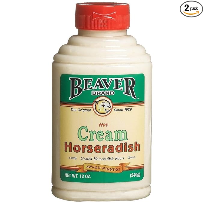 BEAVER Brand Cream Style Horseradish 12 OZ Squeezable Bottle (Pack of 2)