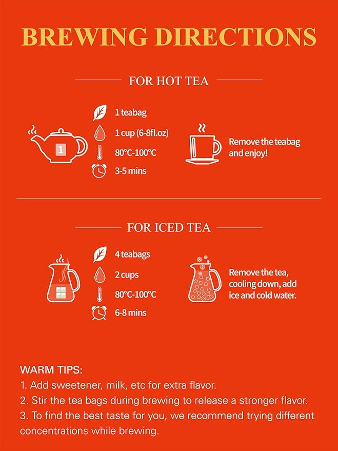GLDNT Organic Lapsang Souchong Tea Bags, Organic Smoked Black Tea, Caffeinated, Full-Bodied Taste