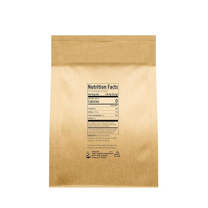 Pure Original Ingredients Sodium Bicarbonate (Baking Soda) (1 lb) Eco-Friendly Packaging, Always
