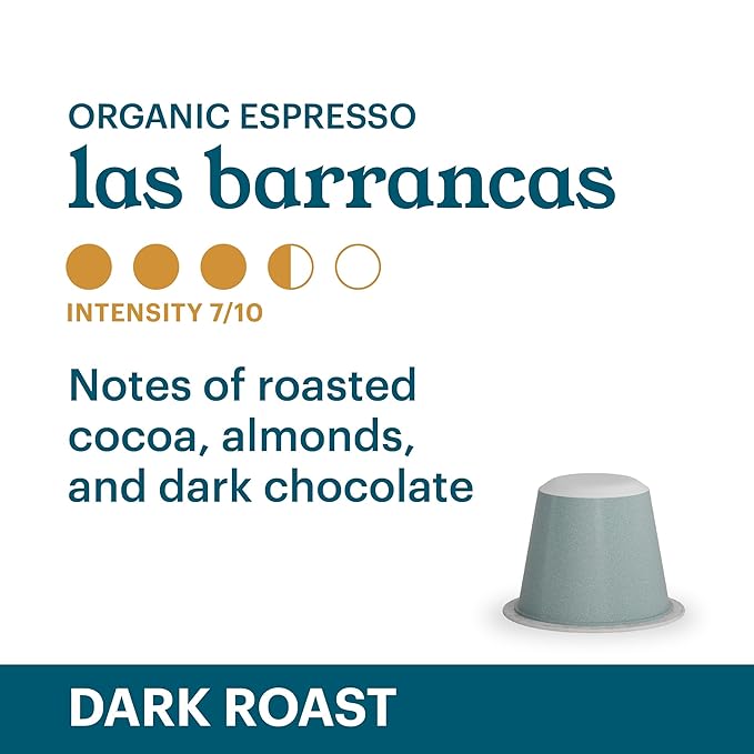 G GRANA Coffee Pods, Compatible with Nespresso OriginalLine, 20 Pack, Dark Roast, USDA Organic 100%