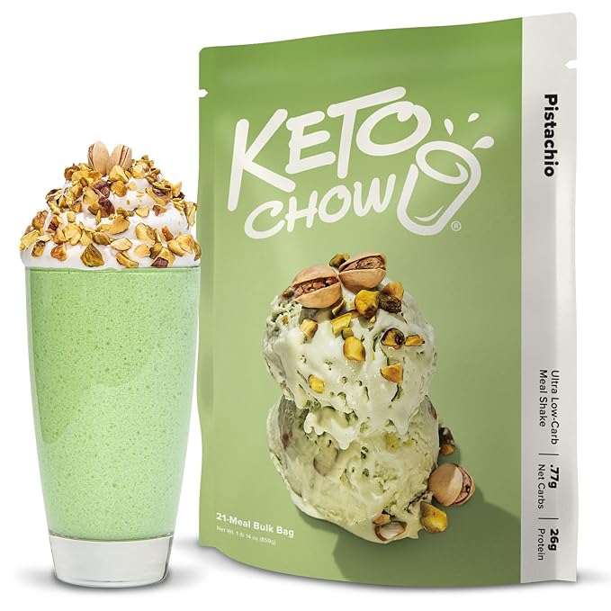 Keto Chow Pistachio | Keto Meal Replacement Shake Powder | Nutritionally Complete | Low Carb |