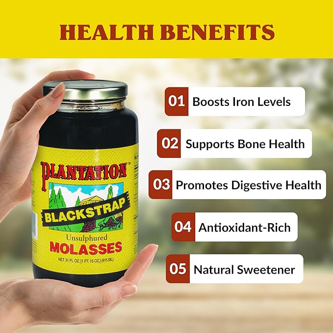 Plantation Blackstrap Molasses, 31 oz (Pack of 12)