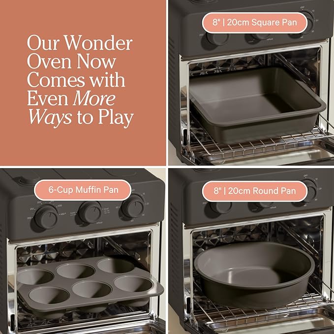 Our Place Wonder Oven Baker’s Kit – 3-Piece Toxin-Free Ceramic Nonstick Bakeware Set (8” Round, 8”
