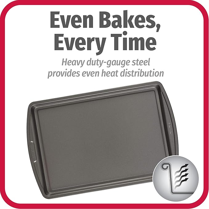 GoodCook Everyday Nonstick Carbon Steel 13” x 9” Baking Sheet Set, 3 Pack – Standard-Sized Carbon