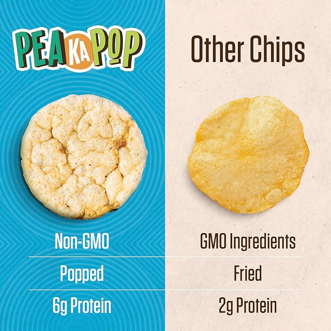 PeaKaPop Veggie Chips ??Plant-Based, Healthy Veggie Crisps with Pea, Lentil & Chickpea Protein