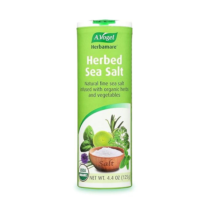 A. Vogel Herbamare Seasoned Sea Salt - USDA Organic - Seasoning Salt Infused with 12 Herbs - 33%