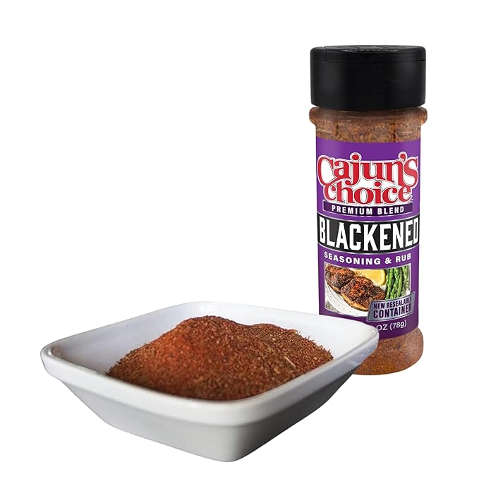 Cajun's Choice Blackened Seasoning - 2.75 oz Jar, Pack of 2, All Natural, Low Salt, Gluten-Free
