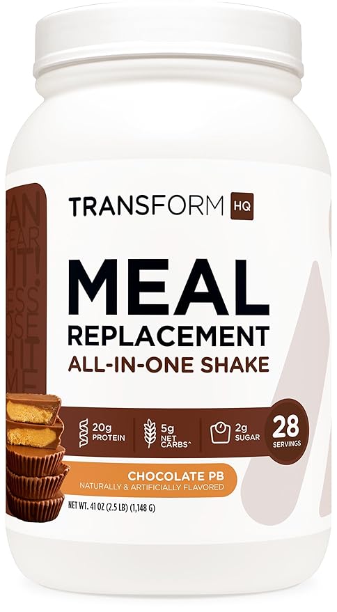 TransformHQ Meal Replacement Shake Powder 28 Servings (Chocolate Peanut Butter) - Gluten Free