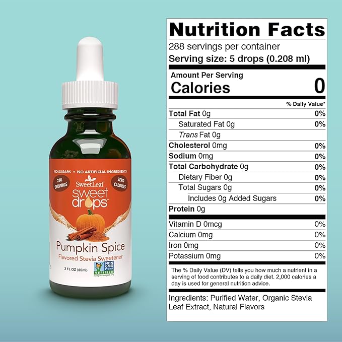 SweetLeaf Sweet Drops - Flavored Stevia Liquid Sweetener, Organic Stevia Extract, Zero Calories