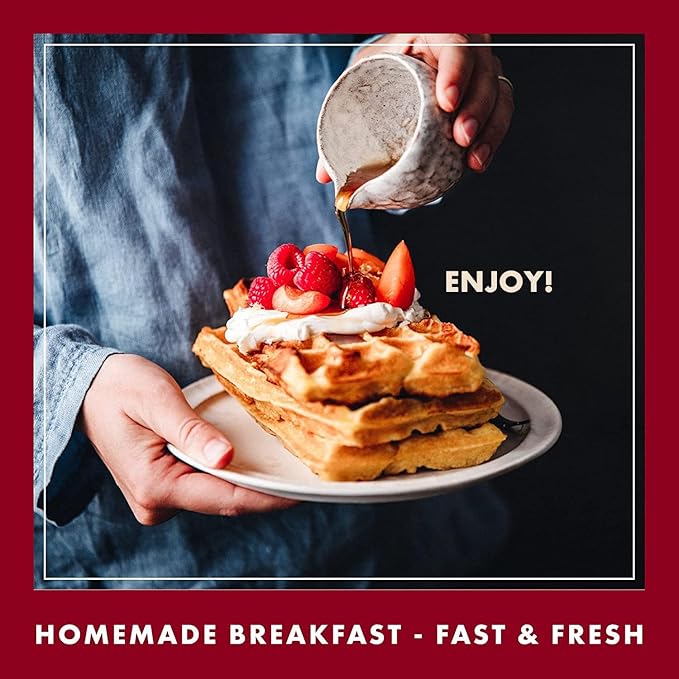 Classique Fare Belgian Waffle Mix - Makes Light and Crisp Waffles, Pancakes, Muffins & Crepes