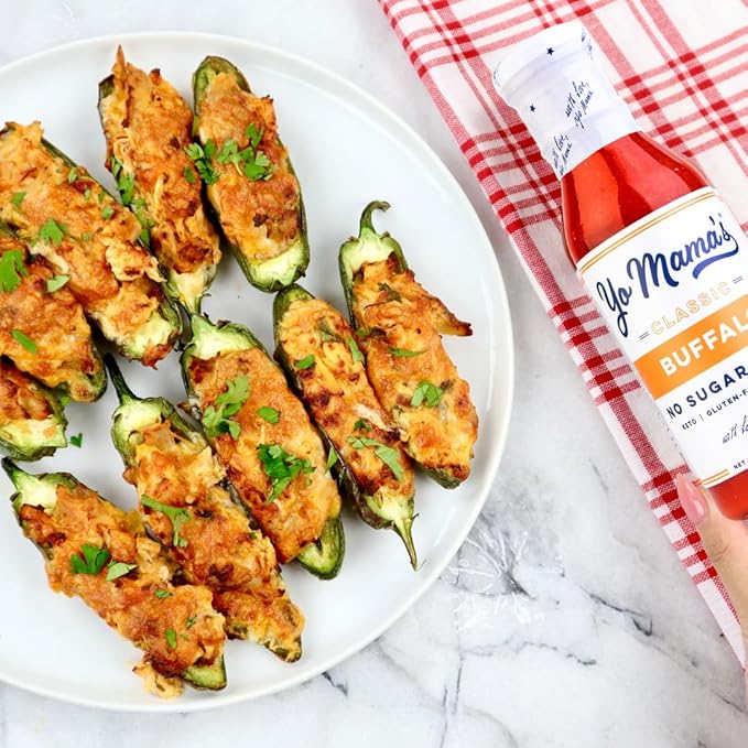 Yo Mama???Foods Keto Buffalo Dipping, Marinade & Wing Sauce - Pack of (4) - Low-Zero Carb, No Sugar