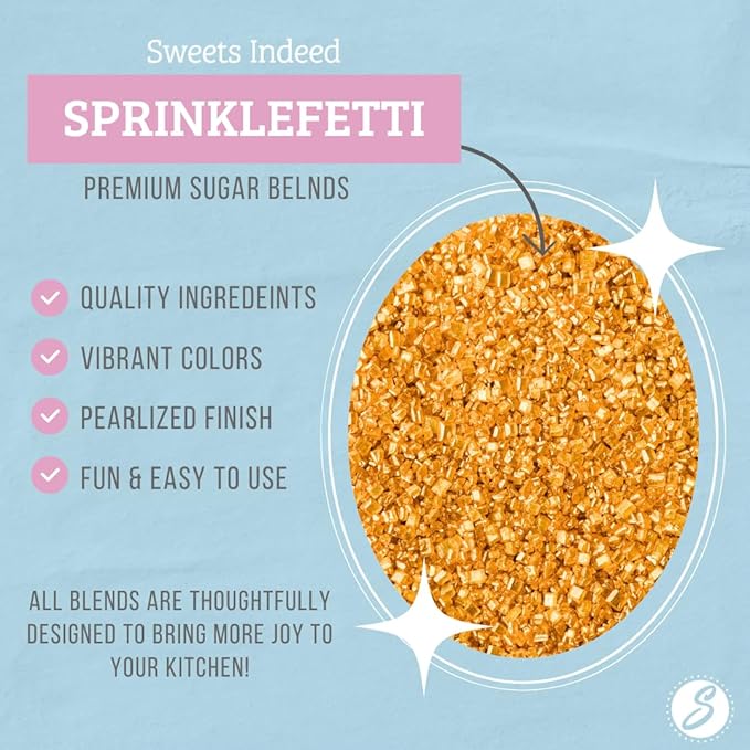 Sweets Indeed Sprinkles, Edible Sprinkle Sugar Mix, Perfect for Cake Decorations, Baking, Ice
