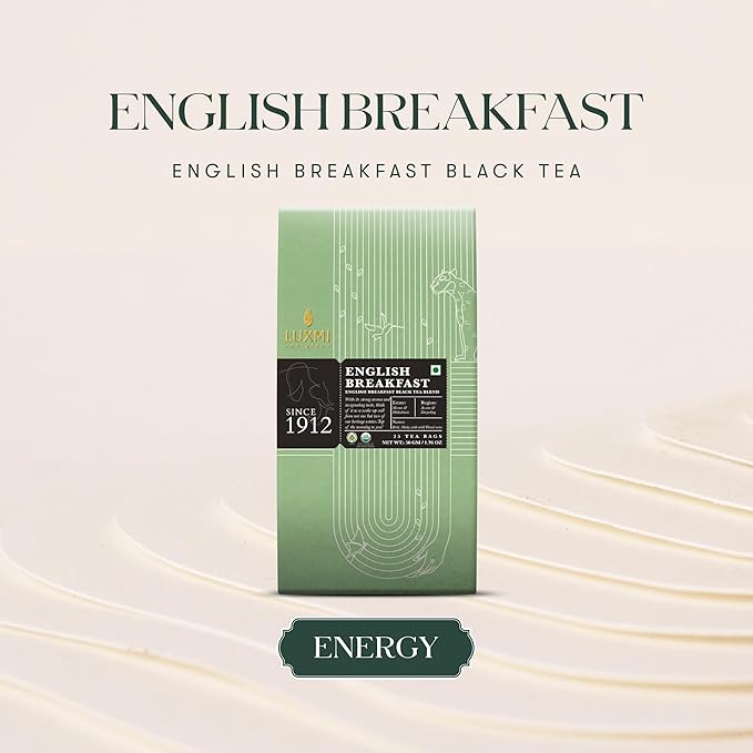 Luxmi Estates Tale of Two Estates Organic English Breakfast Tea (25 Tea Bags) Caffeinated Tea Bags