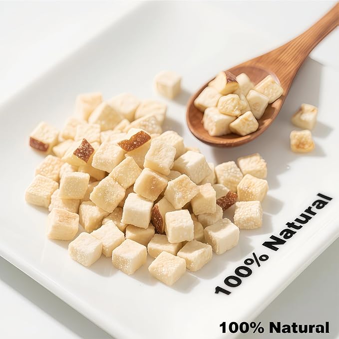 Premium Dehydration Apple Dices 10.6oz (300g) - 100% Dried Apple Slices, No Sugar Added, Crunchy