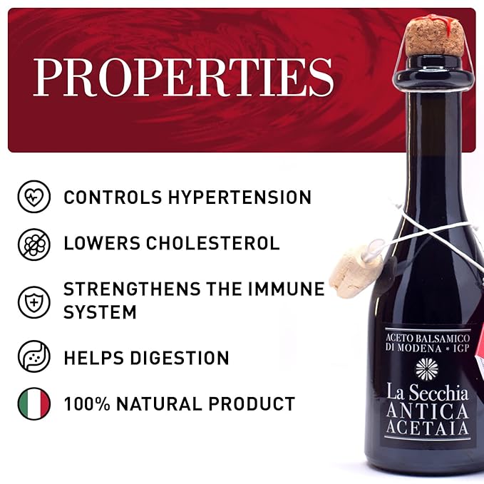 La Secchia Balsamic Vinegar of Modena PGI "One Star", Aged in Oak, Low Density, 250 ml Bottle with