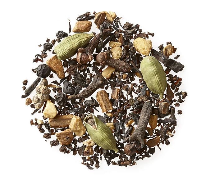 Golden Moon Tea Organic Masala Chai Black Tea - Pure & Authentic Blend - Loose Leaf, Non-GMO - Half