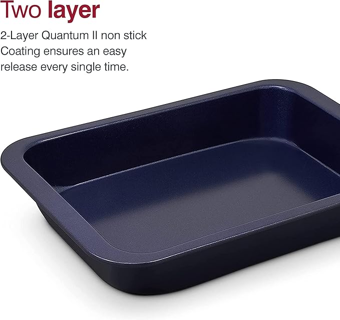 Zyliss E980190 Non-Stick Oven Tray | 30cm x 20cm | Carbon Steel | Dark Blue | Baking