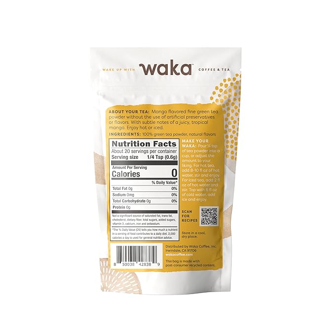 Waka Instant Tea — Concentrated Green Tea Powder Sample Bundle — No Sugar Added & Unsweetened