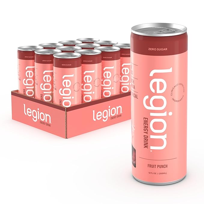 Legion Energy Drink - Naturally Sweetened and Flavored Healthy Energy Drinks - Sugar Free Energy